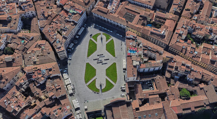 Italy, Florence, bird's-eye view, in summer