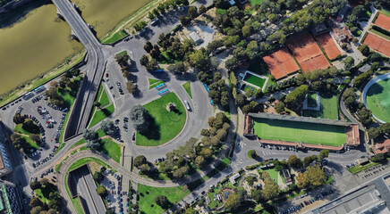 Italy, Florence, bird's-eye view, in summer