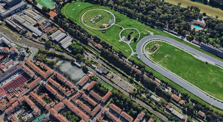 Italy, Florence, bird's-eye view, in summer