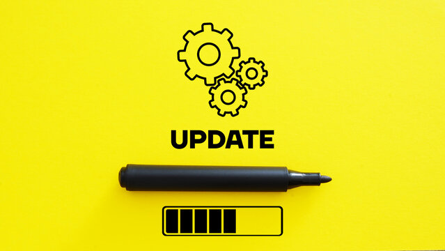 Time to update is shown using the text