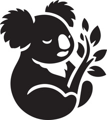 Koala silhouette vector