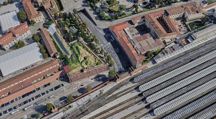 Italy, Florence, bird's-eye view, in summer