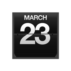 Counter calendar march 23.