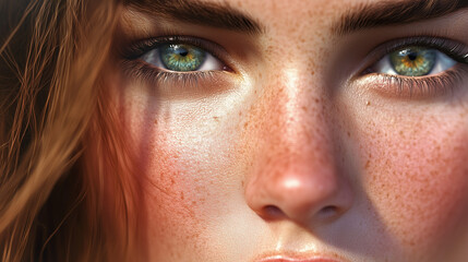 Fototapeta premium Selfie of a Young Person, Super Close-Up