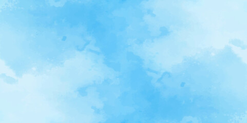 Abstract soft sky blue watercolor sky and clouds. grunge tint light blue watercolor background. Hand painted light blue background with watercolor.	