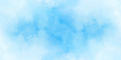 Abstract soft sky blue watercolor sky and clouds. grunge tint light blue watercolor background. Hand painted light blue background with watercolor.	