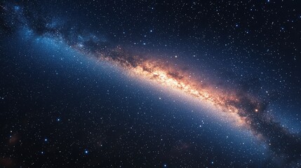 Fototapeta premium Stunning Galactic Spiral in Vast Cosmic Space
