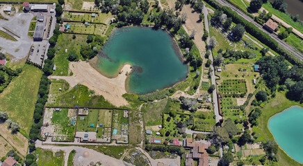 Fototapeta premium Italy, Florence, bird's-eye view, in summer