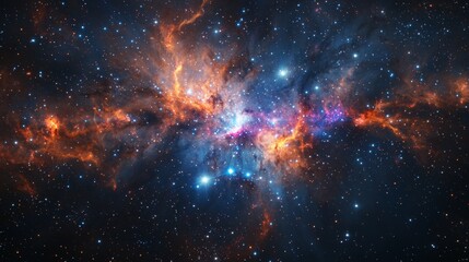 Fototapeta premium Vibrant Cosmic Cloud in Deep Space