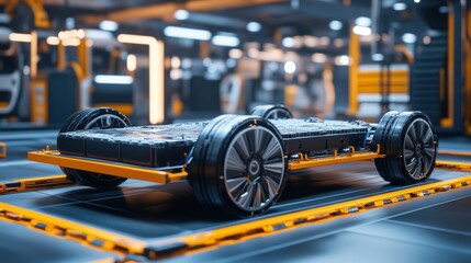 EV battery for commercial fleets, showcasing high-capacity, durable batteries designed for electric trucks, delivery vehicles, and fleet management, 