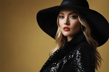 Elegant women in fashion: glamorous dresses in an aesthetic studio setting - ideal for travel and industry, creating beautiful images and creating fashionable images with versatile space for text.