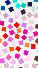 Realistic blank sticky notes isolated on white background. Colorful sheets of note papers with push.