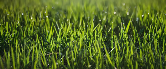 Obraz premium fresh spring green grass