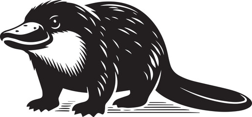 Platypus silhouette vector
