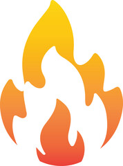 Set of red and orange fire flame.