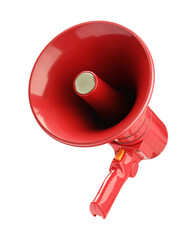 One wireless megaphone speaker isolated on white