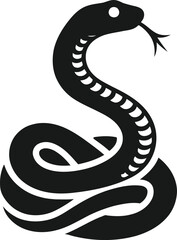 Snake silhouette vector art by illustration