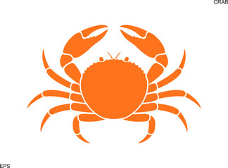 Crab logo. Isolated crab on white background