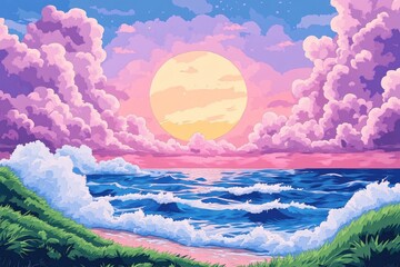 Early morning at serene beaches and sea shores, Tranquil sunrise at peaceful beaches and shorelines