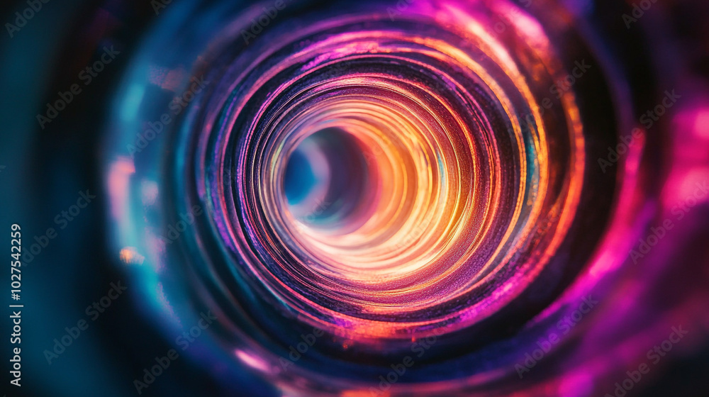 Aufkleber a vibrant tunnel of swirling colors captures a mesmerizing visual experience in a dynamic space