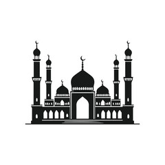 mosque  silhouette vector