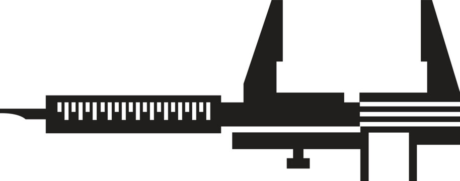 black caliper measuring tool clip art preview