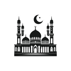 mosque silhouette vector art