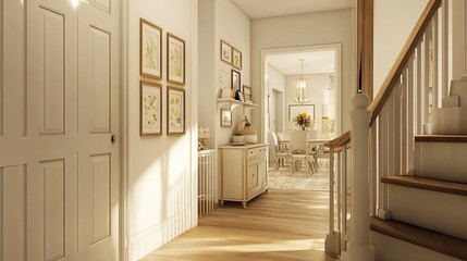 Bright and Cozy Home Hallway Interior Design