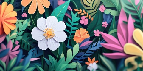 Close-up of stunning white blooms in a vibrant garden Emphasizing the beauty of nature, Close-up of beautiful white flowers in a colorful garden showcasing nature's beauty