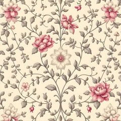 seamless pattern with flowers	
