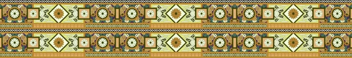 Lace Border Design Seamless Pattern Best Background Digital Print Textile