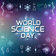 World science fiction day background design