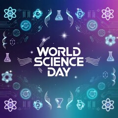World science fiction day background design