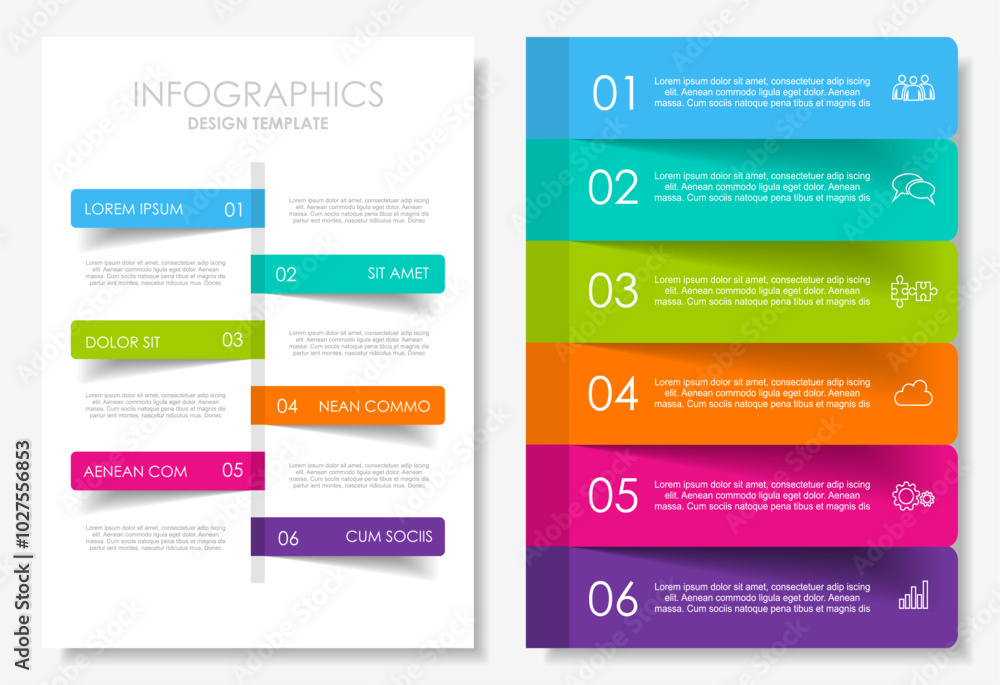 Poster infographic design template with place for your data. vector illustration.