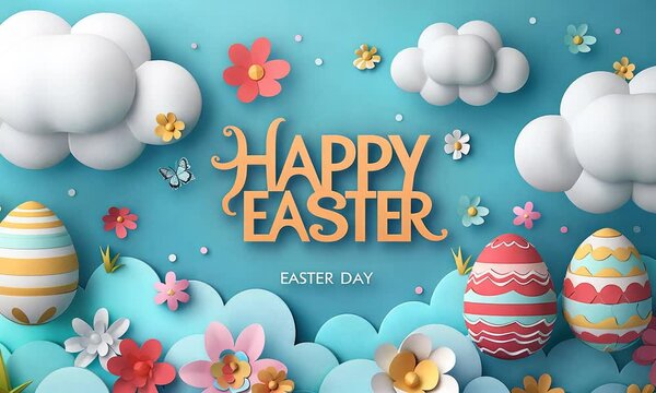 happy easter greeting card
