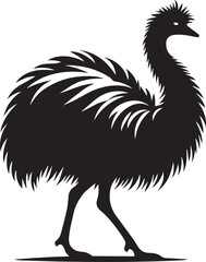 Emu silhouette vector