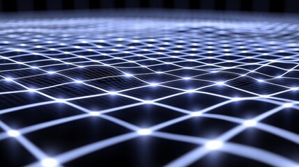 Futuristic Grid Landscape - Abstract Digital Background
