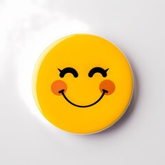 Classic yellow smiley face symbol on a plain white background.