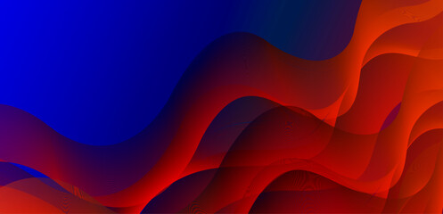 Abstract Red and Blue Wavy Gradient
