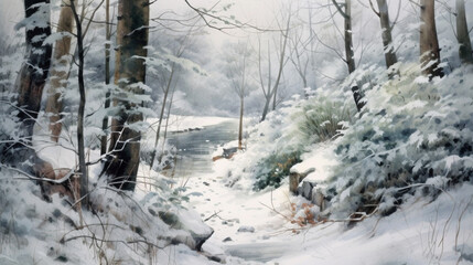 the esteem of the snow-covered forests and valleys