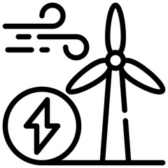 wind power renewable energy environment simple line