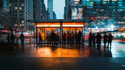 Obraz premium Vibrant Urban Nightlife in the City