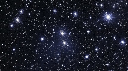 Fototapeta premium Captivating Starry Night Sky with Twinkling Stars and Bright Constellations