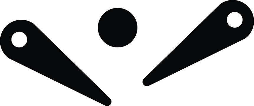 Pinball icon. Pinball logo. Pinball game sign. flat style.