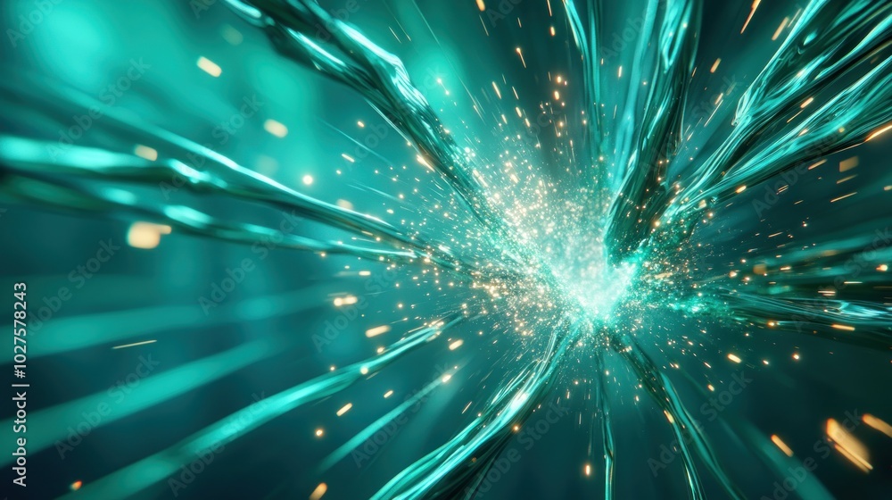 Aufkleber sparkling tunnel of light a journey into mystery and wonder, where shimmering particles dance and th