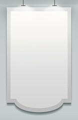 Creative picture frame illustration, artistic text or images placeholder mock up template