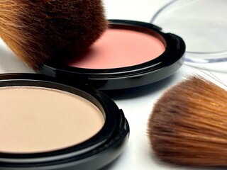 Products for facial makeup close-up. Products for facial makeup close-up. High quality photo