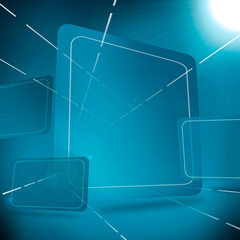 Creative picture frame illustration, artistic text or images placeholder mock up template