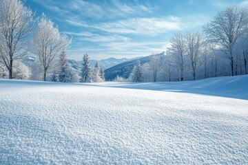 Fototapeta premium Winter season background with full of snow