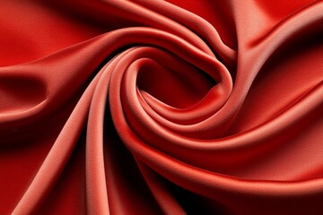 Obraz premium Close-up of a red velvet gown, showing the intricate detailing and luxurious texture of the fabric, with soft lighting bringing out the rich depth of color